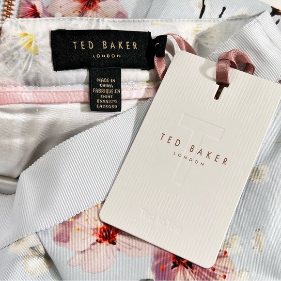 SOLD Ted Baker Oriental Blossom Tillye Burnout Flared Midi Skirt - Picture 9 of 10